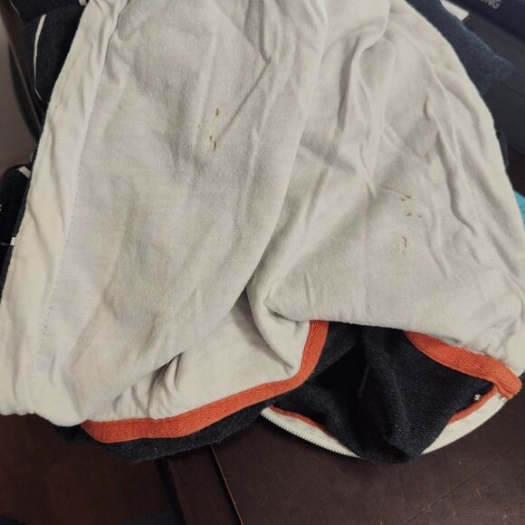 Billabong Striped Full Zip Hoodie Jacket Men Size L Charcoal Gray White Pockets - Picture 11 of 11